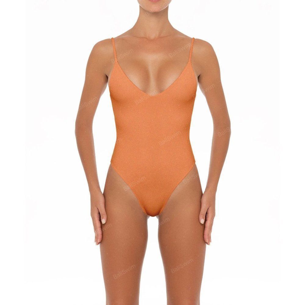 Bali Swim One Piece Bathing Suit Shiny